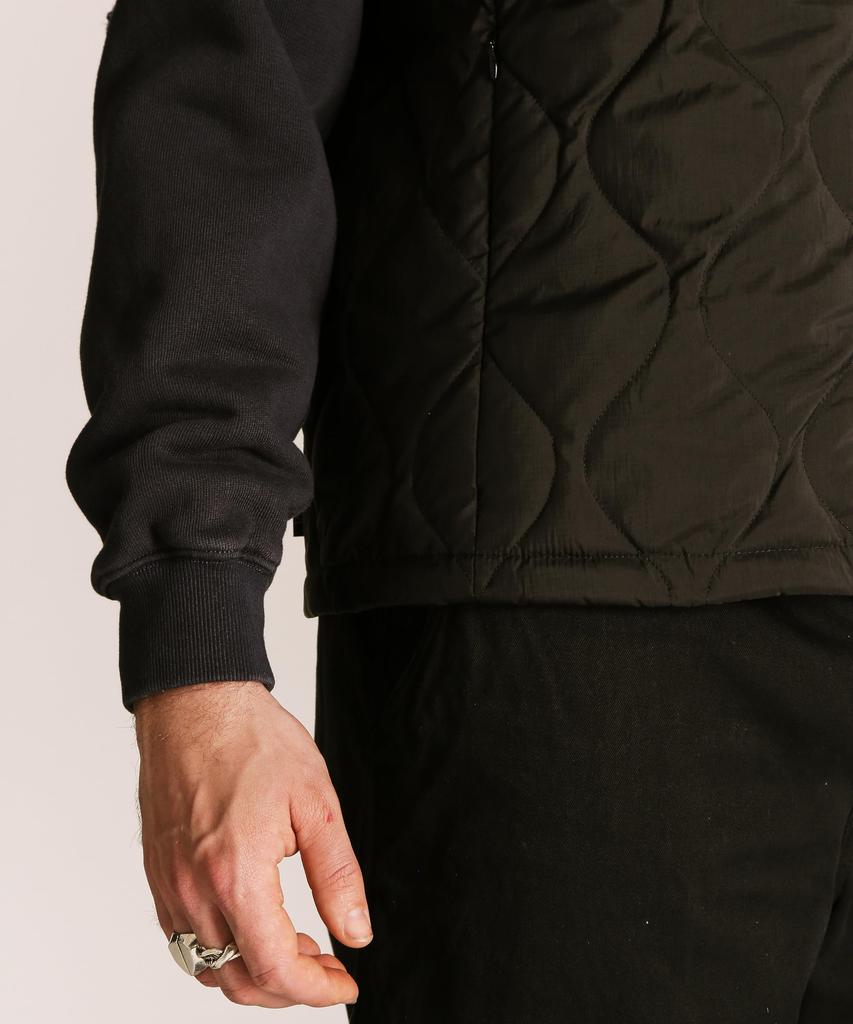 Schott xTAION X TAION INNER DOWN VEST, Men's, Size M, 010, Black, 782-5253002