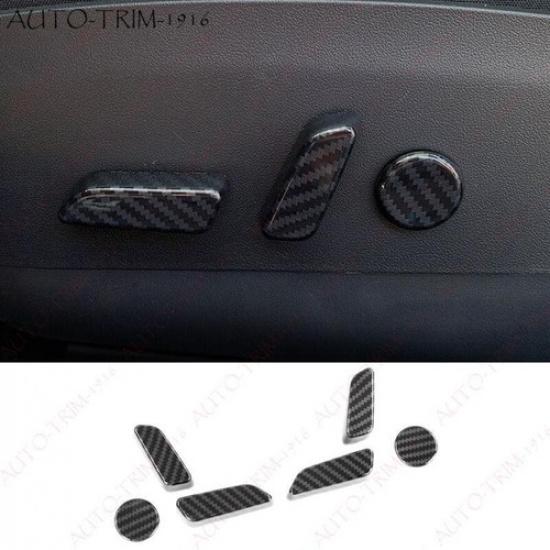 ABS Carbon Fiber Seat Switch Adjust Button Cover Trim For Tesla Model Y 20-