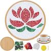 A25F-Home Desktop Decor DIY Lotus Mosaic Coaster Kit Colorful Tiles For Adults Beginners Gift Piece