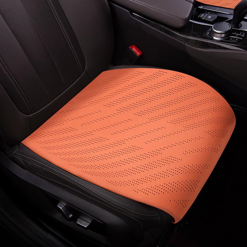 

Замшевая подушка для сиденья автомобиля, дышащий противоскользящий чехол для переднего сиденья, универсальная защита для 5-местного автомобиля спереди/сзади, аксессуары для интерьера