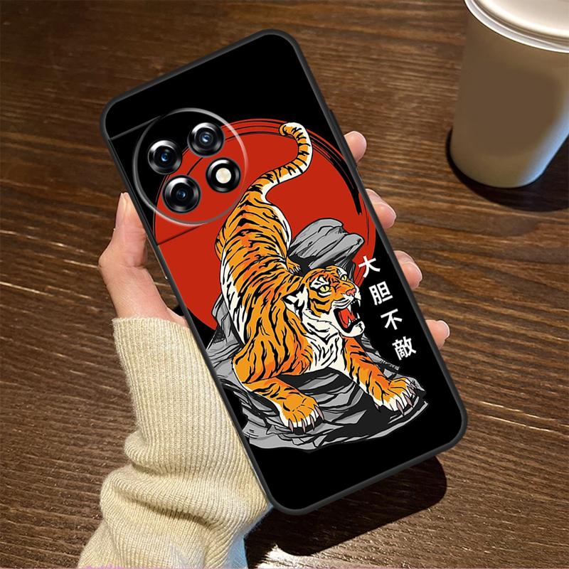 Tiger Red Sun Japan Art For OnePlus 15 13 12 11 15R 13R 12R 8T 10T 13T Case For OnePlus Nord 5 CE 2 3 4 Lite N20 N30