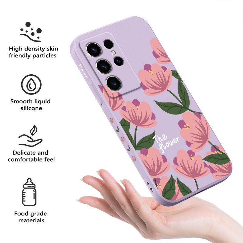 Pink Primrose Phone Case For Samsung Galaxy S25 FE S24 S23 S22 S21 S20 S10 S10E Ultra Plus FE Note 20 Ultra Plus Cover