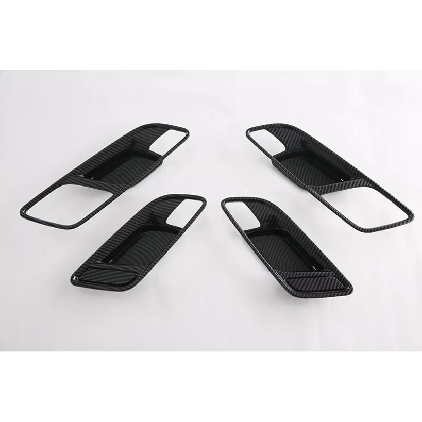 For MG HS 2018- Car Accessories Carbon Fiber Style Inner Door Handle Cover Catch Bowl Trim ert Bezel Frame Garnish