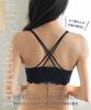 Front Hook Bra and Shorts Set Your Easy Front Hook X Sexy Back Display That Slip All Lace with Cross Top and Bottom Brick B70 [Flande Lingerie]