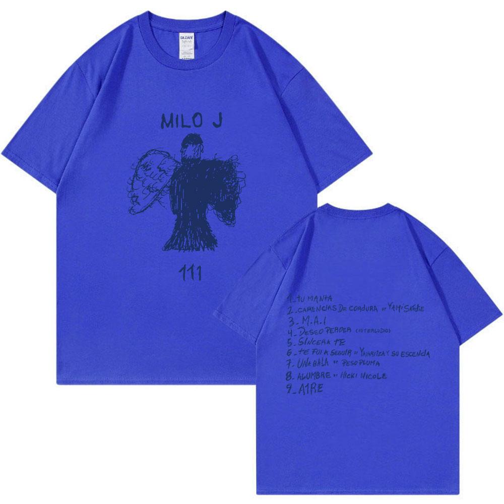 Rapper Milo J Tour T-shirt 111 Album Merch T-Shirts Men Women Fashion Hip Hop Short Sleeve T Shirt Fans Gift Harajuku Streetwear