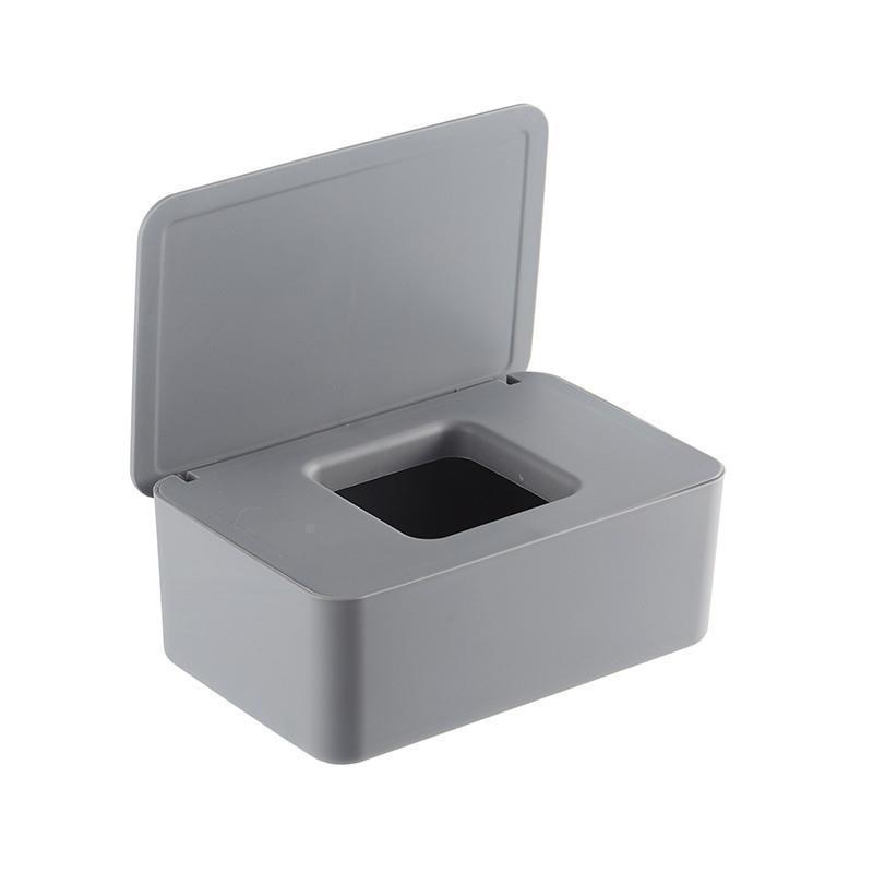 Desktop Dustproof Wet Wipe & Tissue Storage Box with Lid