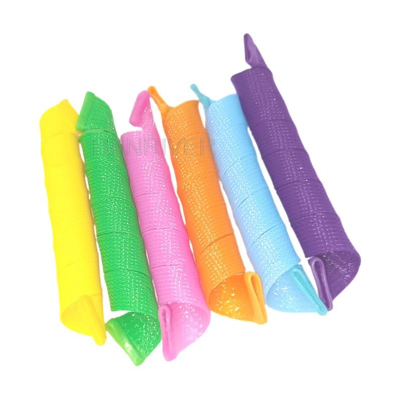 30 Pcs Variety Magic Manual Curler Magic Hair Curler Curling Rod Spiral Curler Multi-Color Optional 45CM