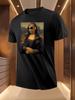 Trendy Mona Lisa Print Tshirt - Breathable Lightweight Po...