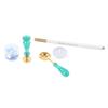 Wax Sealing Stamp Kit Tridimensional Clear Pattern Detachable Handle Delicate Wax Vintage Wax Sealin