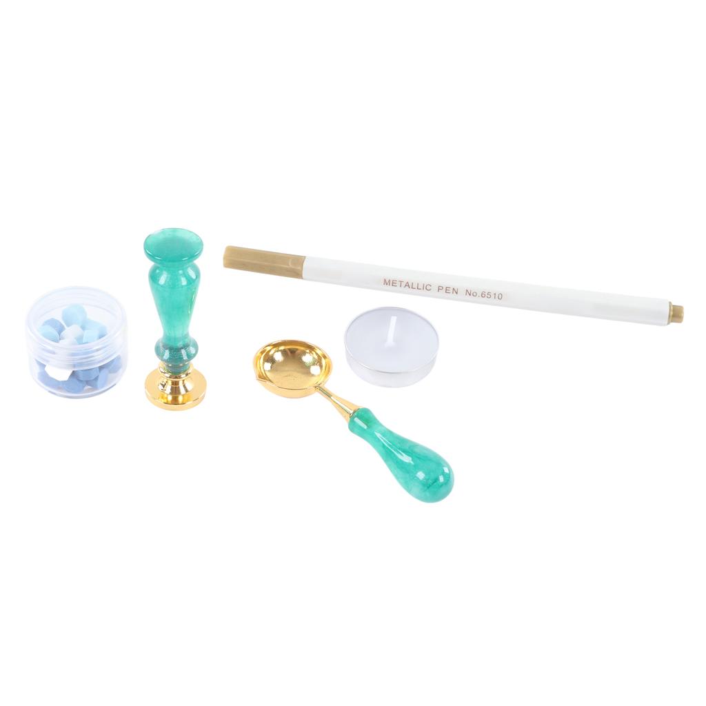 Wax Sealing Stamp Kit Tridimensional Clear Pattern Detachable Handle Delicate Wax Vintage Wax Sealin