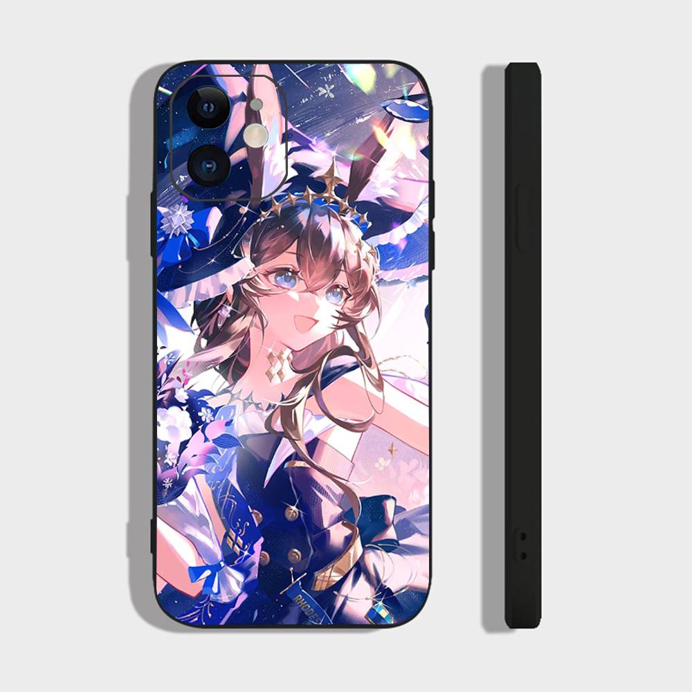 Amiya Animated Game A-Arknights Phone Case For IPhone 17 Air 16 15 14 13 Pro Max 11 12 Black Silicone Cover