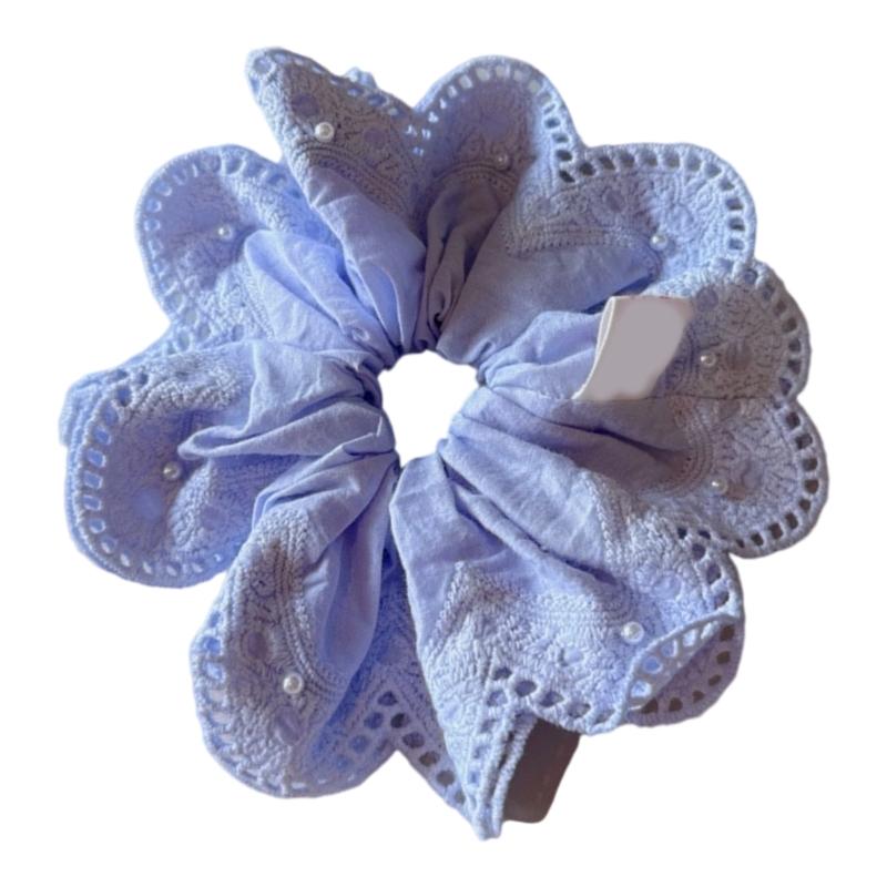 Elegant Lace Scrunchie Hair Tie Soft Fabric Hair Accessory For Women Girls Daily Party Wedding Casual Prom Occasion