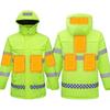 Unisex Reflective Heated Rainproof Jacket for Construction and Security Work