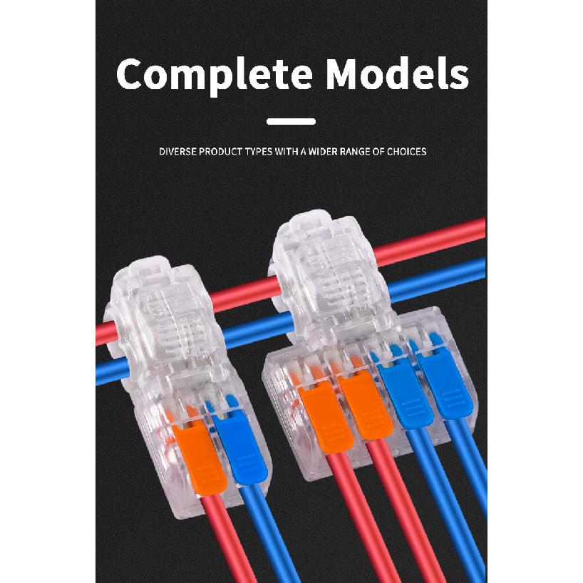JINH 10Pcs Quick CMK 21 Lever Connectors Multiple In Out Quick Cable Wire Crimping Plug Mini Thinned Fast Terminal Blocks LED Plug Connectors 4