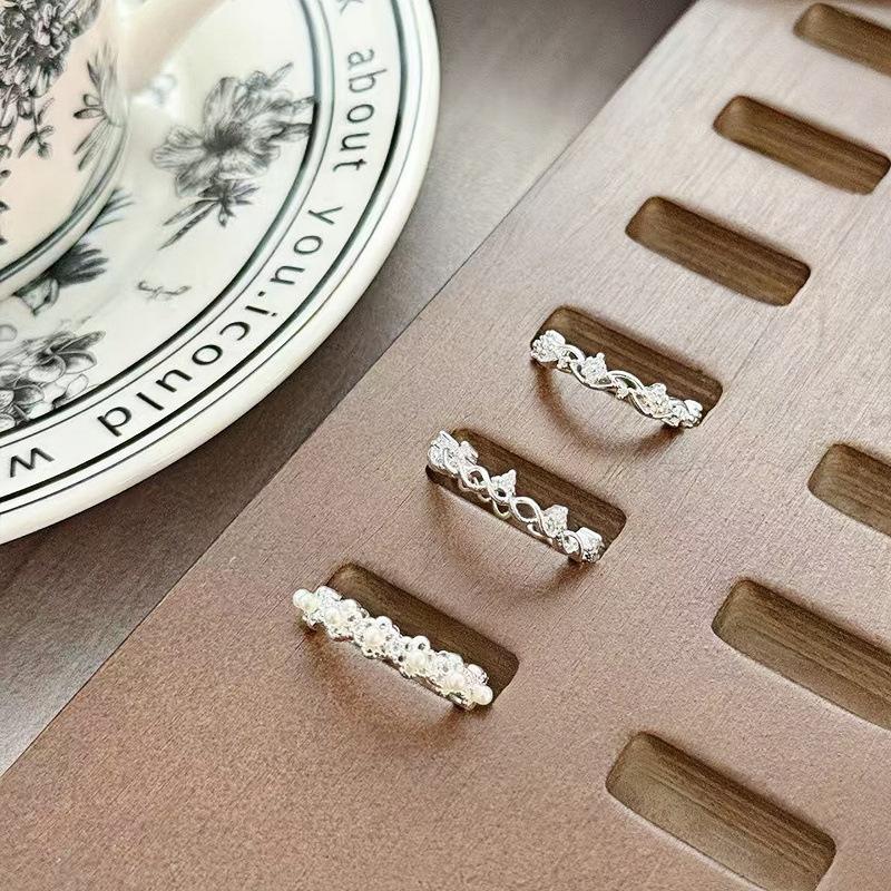 Spitze Spitze Zirkon Perle Öffnungsring Exquisit Prinzessin Unterwegs Nischen Design High-End Freundin Ring Frau