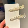 Girl Hairpin Imitation Pearls Fairy Butterfly Design Side Bang Hair Clip