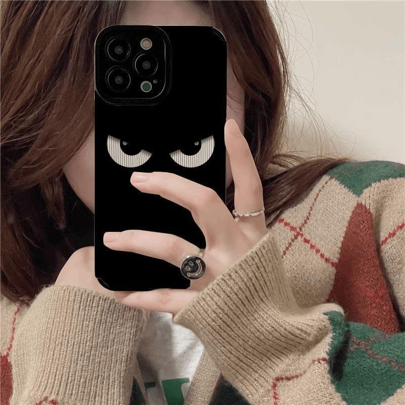 Angry Expression Cute Phone Case for iPhone 12-16