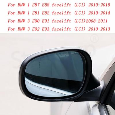 Rearview Mirror Cap Wing Side Mirror Cover Fit For BMW Facelift Model E90 E91 2008-11 E92 E93 2010-13 LCI Car