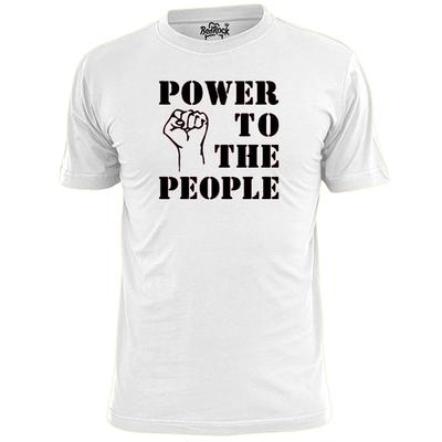 Mens Power To The People Fist T Shirt Revolution Unity