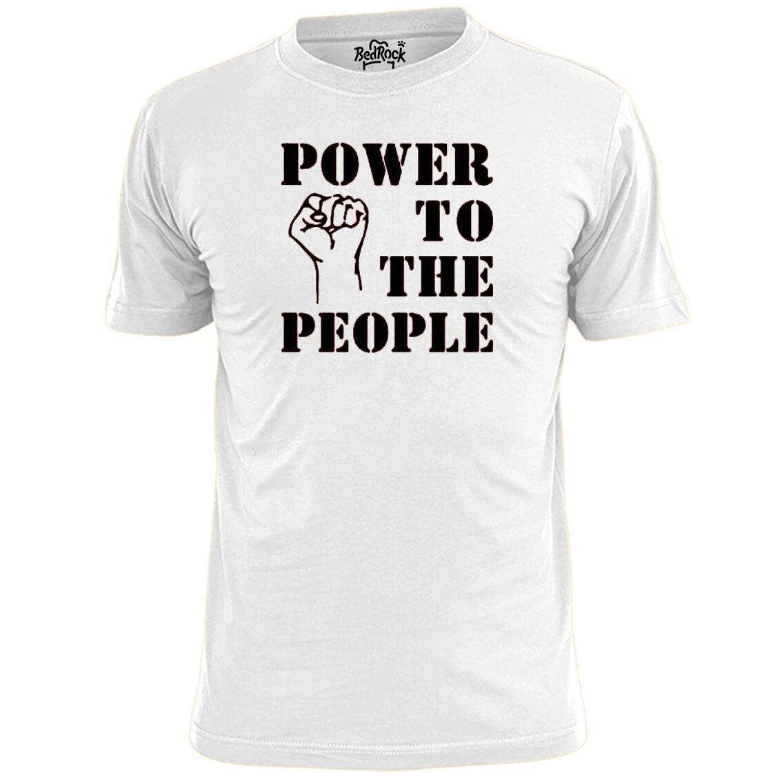 Mens Power To The People Fist T shirt Revolution Unity 2XL