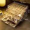 Drawer Jewelry Box Storage for Women Plastic Jewelry Boxes Organizer Ring Necklace Bracelet Earrings Transparent Display Stand