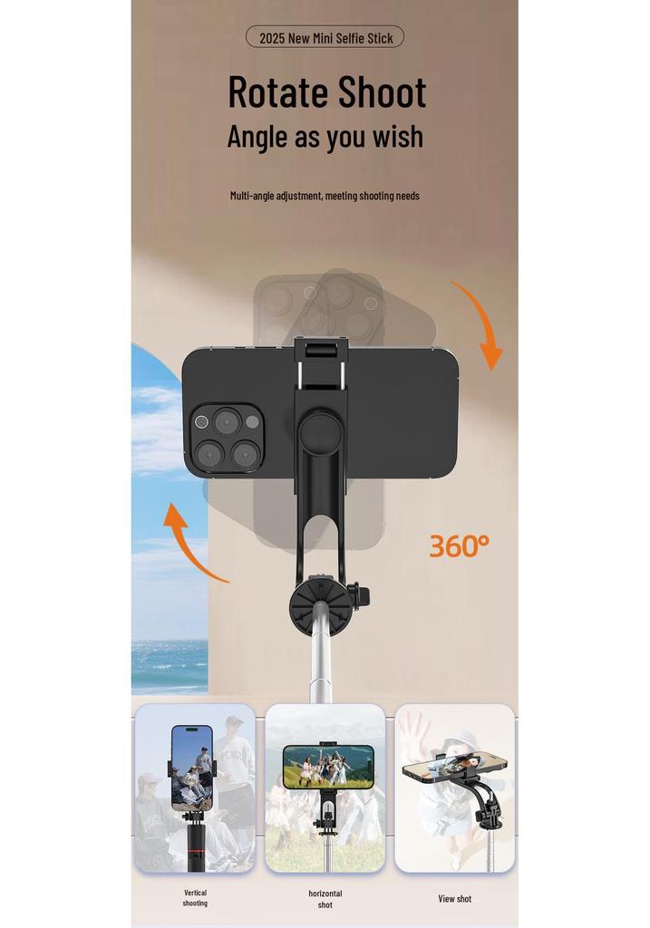 Bluetooth Selfie Stick & Tripod with Fill Light, 1.7m Extendable, Ideal for Outdoor Photography and Live Broadcasts.