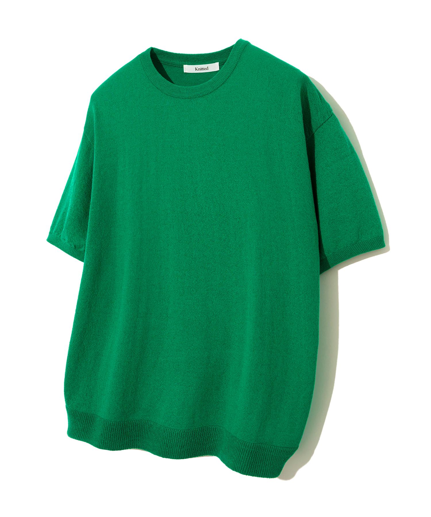 Nitied Cool Summer Essential Round Short Sleeve Knit Tee Green L
