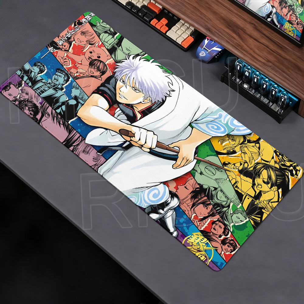 Large-Gintama Mouse Pad Anime Anti-slip Offices Accessories Gaming Mousepad Desk keyboard Mat Office Rug Gamer Rubber Mats