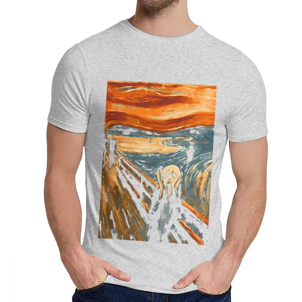 Anime The Scream Tee For Unisex New Custom 100 Pure Cotton Camiseta Fashion Crewneck