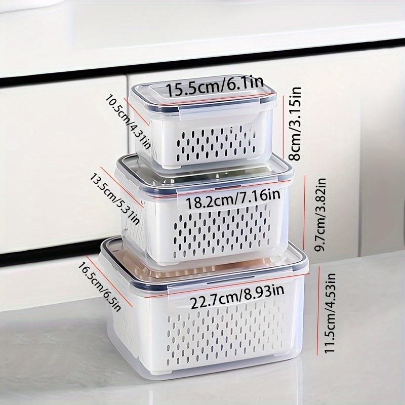 Fruit Storage Containers for Fridge with Removable Colander, Airtight Food Storage Container, Dishwasher Safe Produce Saver