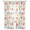 Watercolor Lemon Orange Tulle Curtains Living Room Kitchen Chiffon Curtain Bedroom Balcony Sheer Curtain Fashion Home Decor