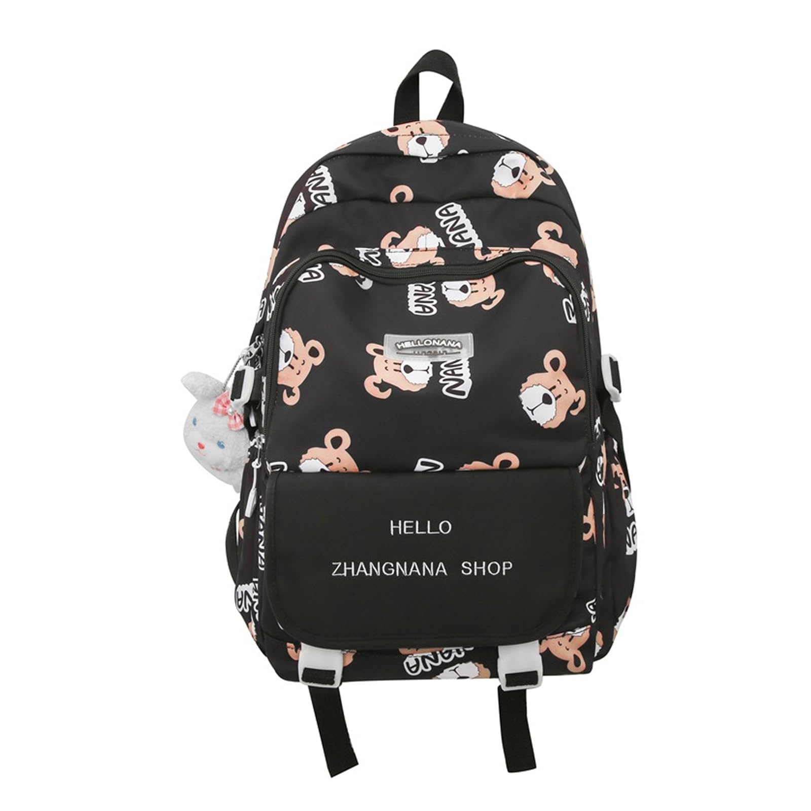 

FANDARE Women s Backpack with Plush Toy, Large Capacity, A4 Size, 15.6-inch Laptop Storage, Lightweight, Simple Design, Popular, Unisex, Perfect for