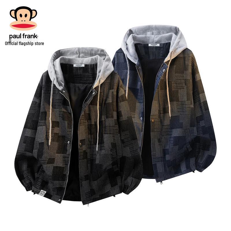 paul frank Men's American Street Style Color-Block Hooded Jacket