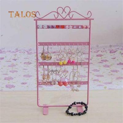 48 Holes Earrings Hanging Rack Jewelry Organizer Holder Metal Display Stand Fashion