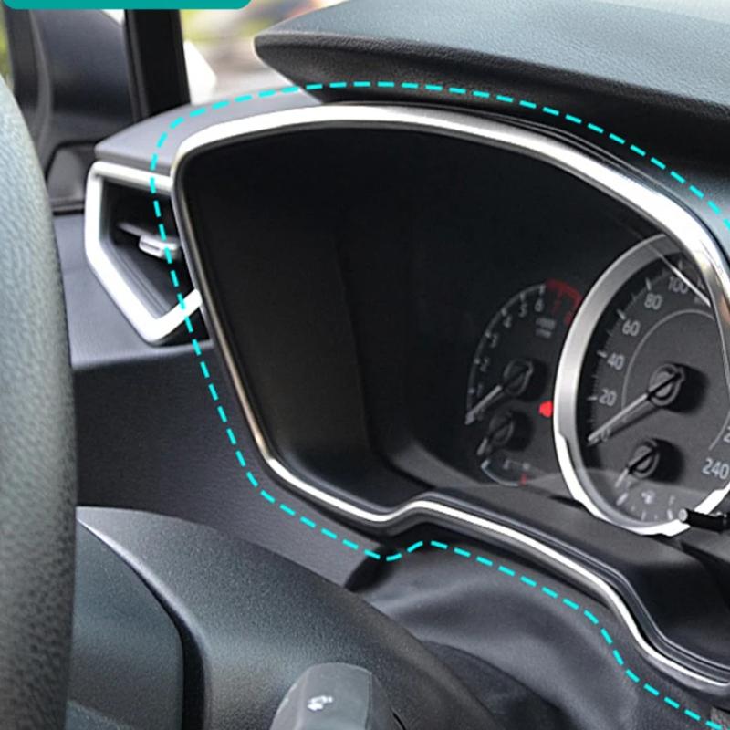 Car Dashboard Tachometer Speedometer Frame Panel 3d Trim Carbon For Toyota Corolla Cross Xg10    2024 2025 Hybrid