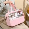 Transparent Travel Cosmetic Bag Zipper Closure Women Wash Pack Portable Toiletry Pouch  Makeup