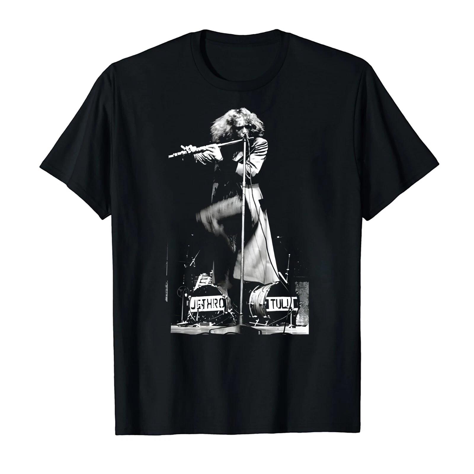 Jethro Tull Band Tee Ian Anderson Unisex Black Shirt QR74857 S