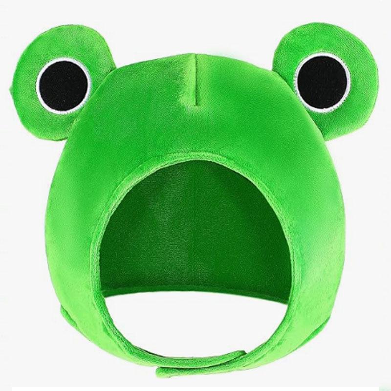 1 Piece Women Frog Prince Plush Hat New Green Animal Frog Headband Halloween Party Costume Prop