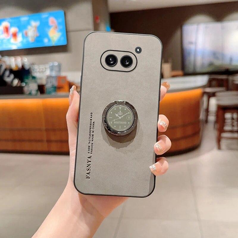 Pro Redmi Turbo 3 Luxusní PU Kožený zadní kryt Pro Xiaomi Redmi Turbo 3 Ochrana fotoaparátu Nárazuvzdorný držák otočného kroužku