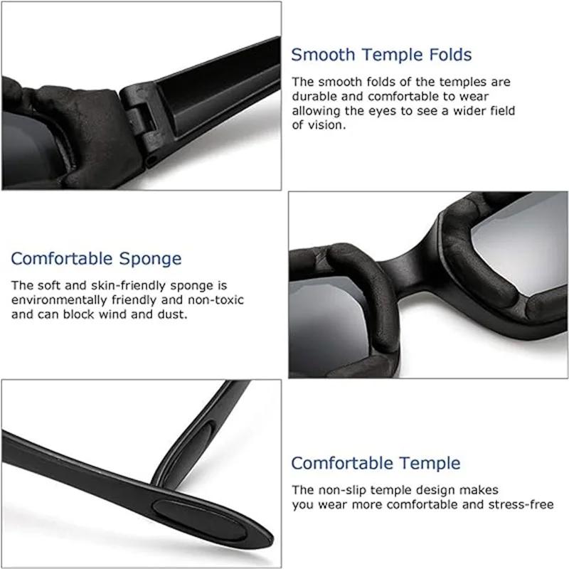 Men's Retro Anti-UV Motorcycle Goggles Padded Comfortable Outdoor Ski Cycling Cycling Glasses