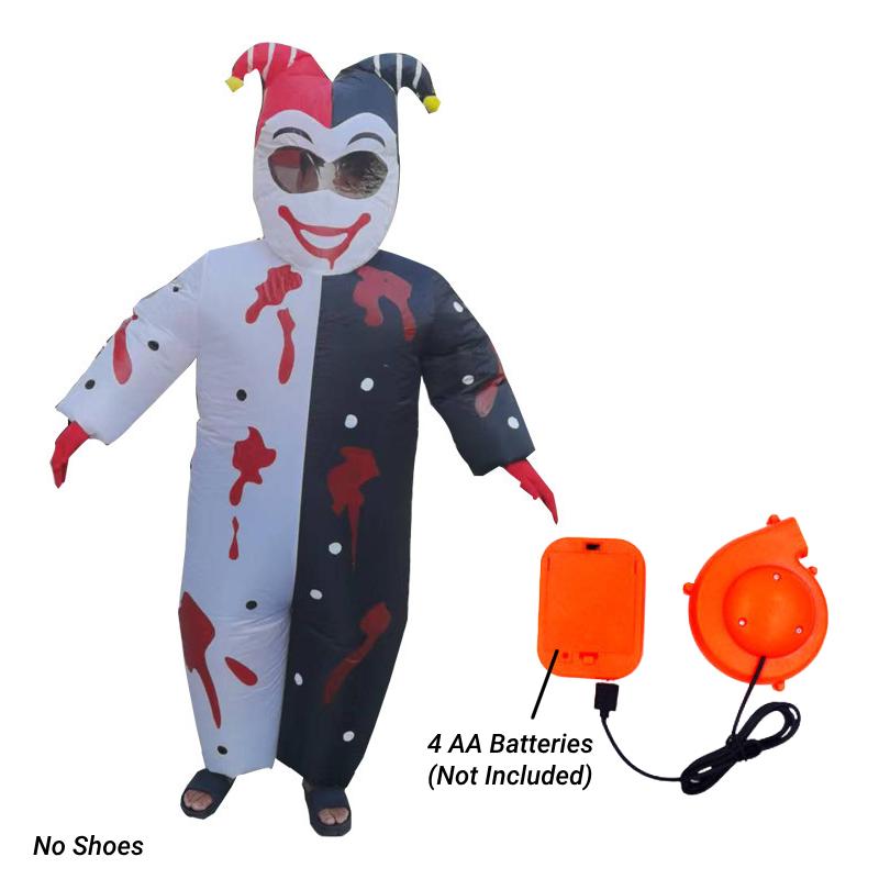 

Злой надувной костюм клоуна для косплея, вечеринки, игры, костюмы Джокера, взрослые, Хэллоуин