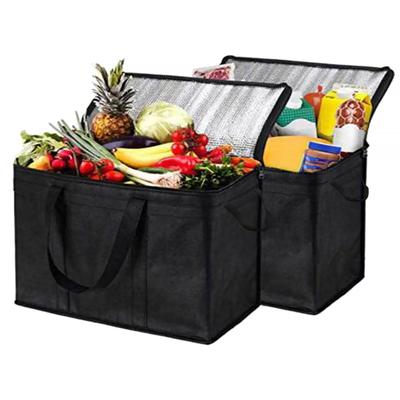 Isolierte wiederverwendbare Einkaufstasche, zusammenklappbarer Kühler, Lebensmittellieferung, Einkaufen, robuste, große Kapazität, tragbare Lebensmittellieferungstasche