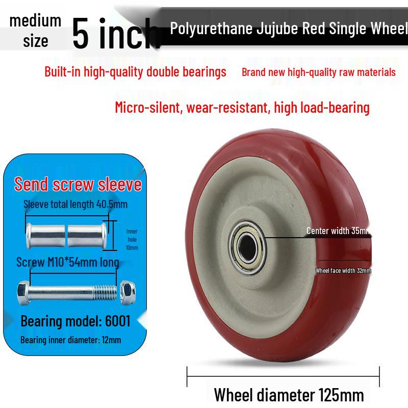 Nylon Swivel Caster Wheels: 2-6 inch Heavy-Duty Rubber & Flat Plate Options