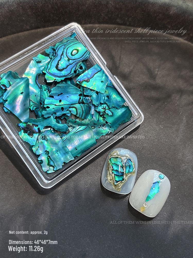 Ultra-thin Iridescent Shell Nail Art Glitter Pieces - Irregular Boxed Mica Decorations