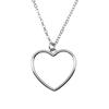 Peach Heart Love Letter Tags Pendant Antique Bronze Silver Metal Boys Collar Necklace Best Seller Gift