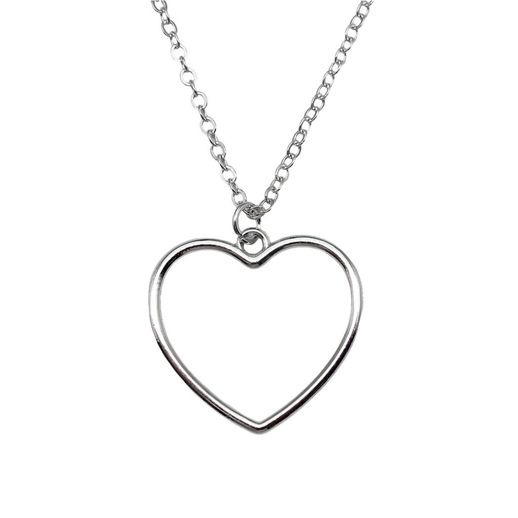 Peach Heart Love Letter Tags Pendant Antique Bronze Silver Metal Boys Collar Necklace Best Seller Gift
