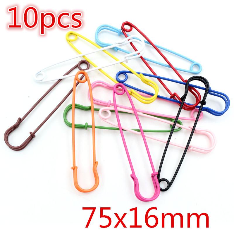 Eco-friendly Colored Spray Paint Safety Pin Brooch Doll Pendant DIY Jewelry Accessories