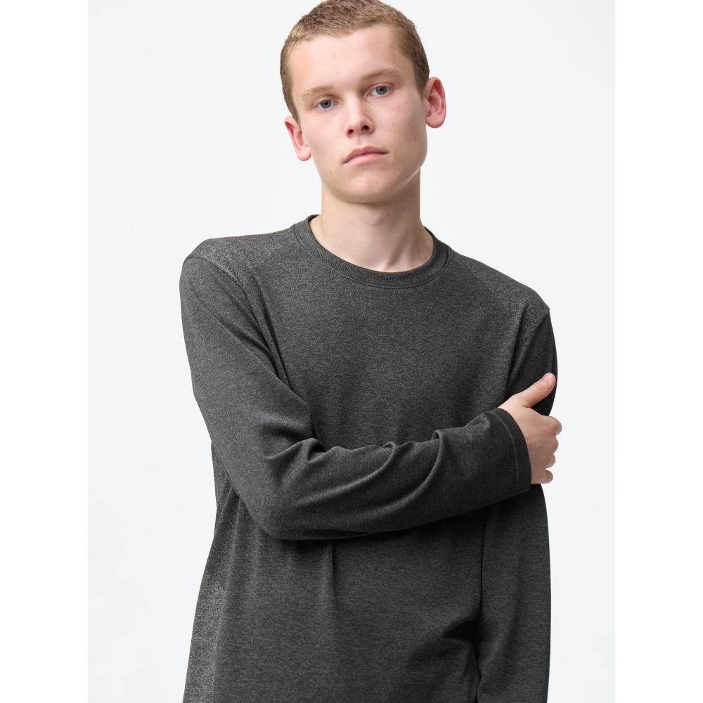 Gu By Uniqlo Side Seamless Crew Neck T Long Sleeve  Ga