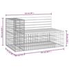 VidaXL Banc jardin design gabion 122x71x65,5 cm bois massif de douglas 834384