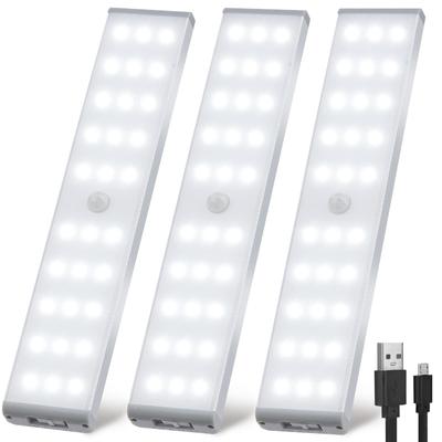 Adoric LED Bar Light, USB, Kitchen Sensor Light, Indoor, 3-Piece, 20cm, High Brightness, Cold White Light, Straight Tube, TapeMagnet Attachable To